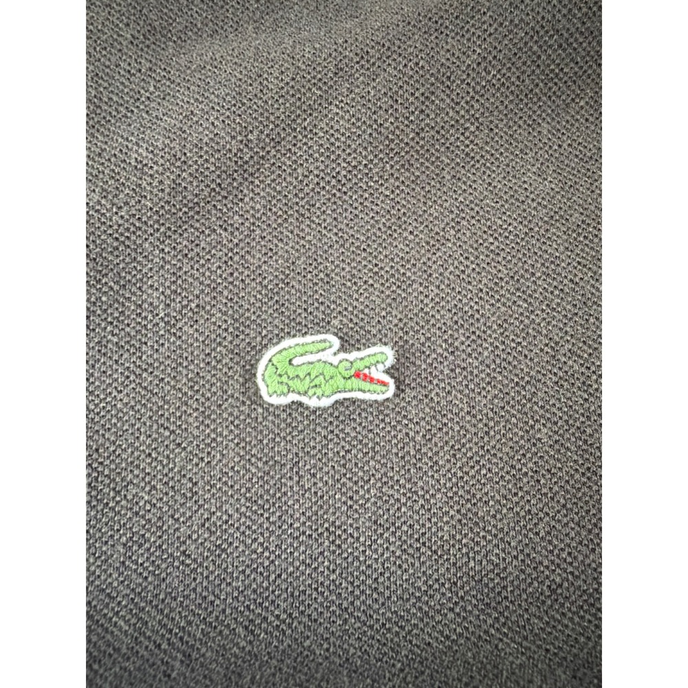 Lacoste Mens Size 7 XXL Black Cotton Pique Tipped Polo Shirt - Picture 7 of 12